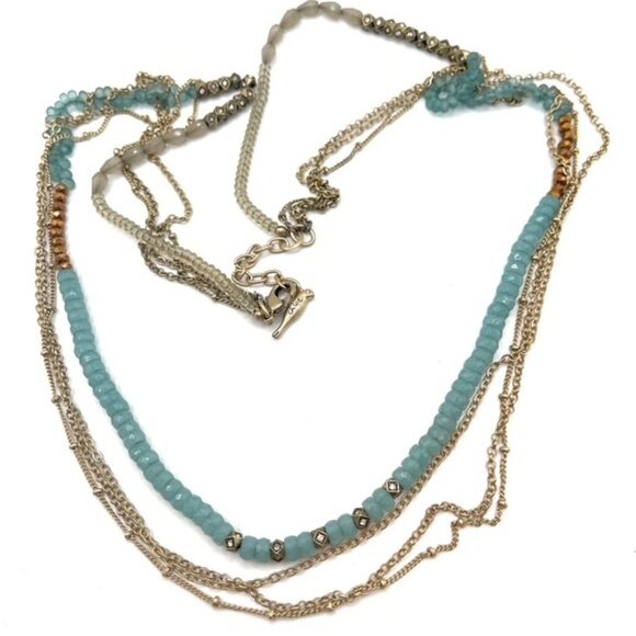 Turquoise Strands Layering Chloe + Isabel necklace - N125G - Picture 1 of 1